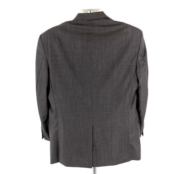 Hart Schaffner Marx Gold Trumpeter Nordstrom Wool Check Gray 2 Button Blazer 44L - Picture 7 of 16